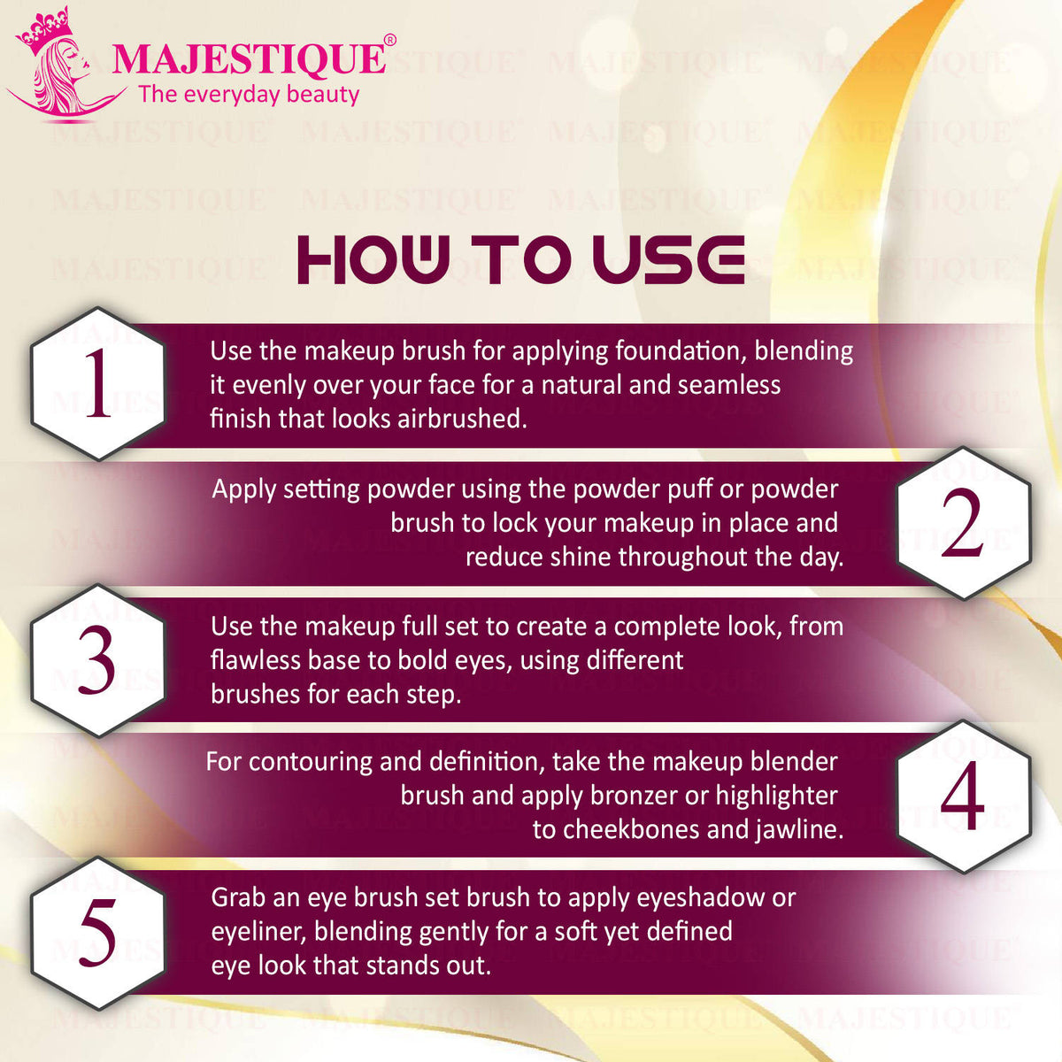 Premium Professional Face & Eye Makeup Brush Set | T32 - view 3