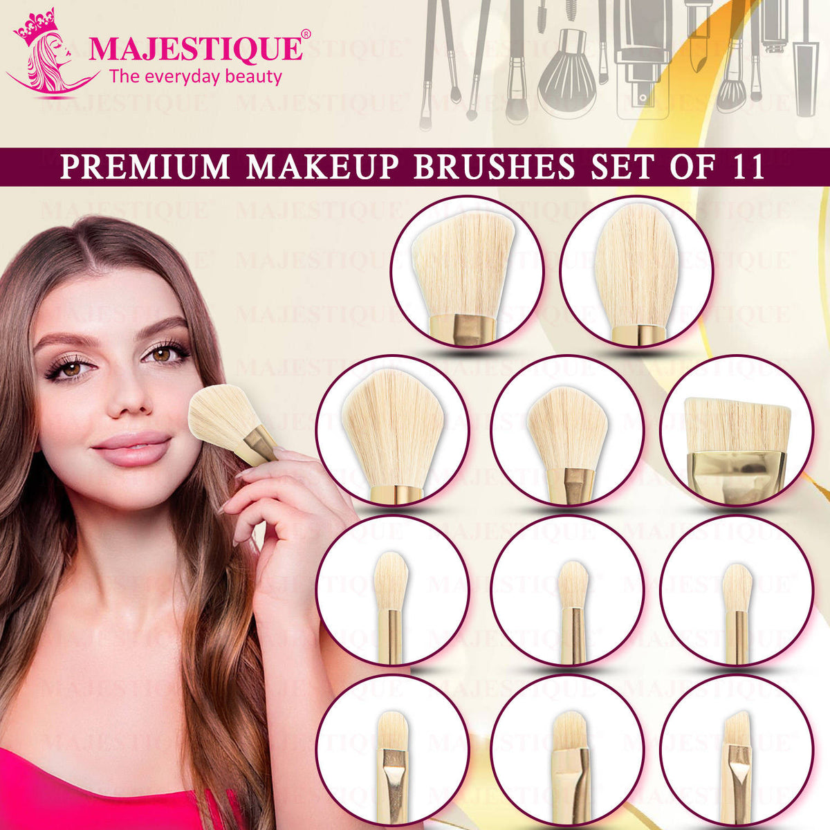 Premium Professional Face & Eye Makeup Brush Set | T32 - view 5