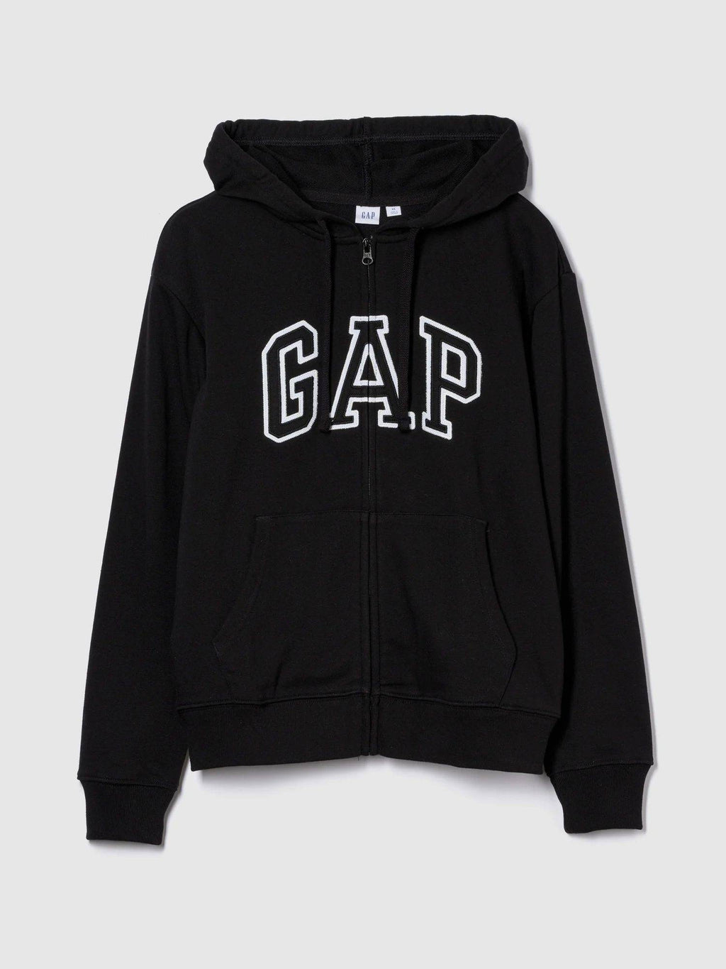 Black Women's Relaxed Fit Logo Zip-Front Hoodie | HD56 - view 1