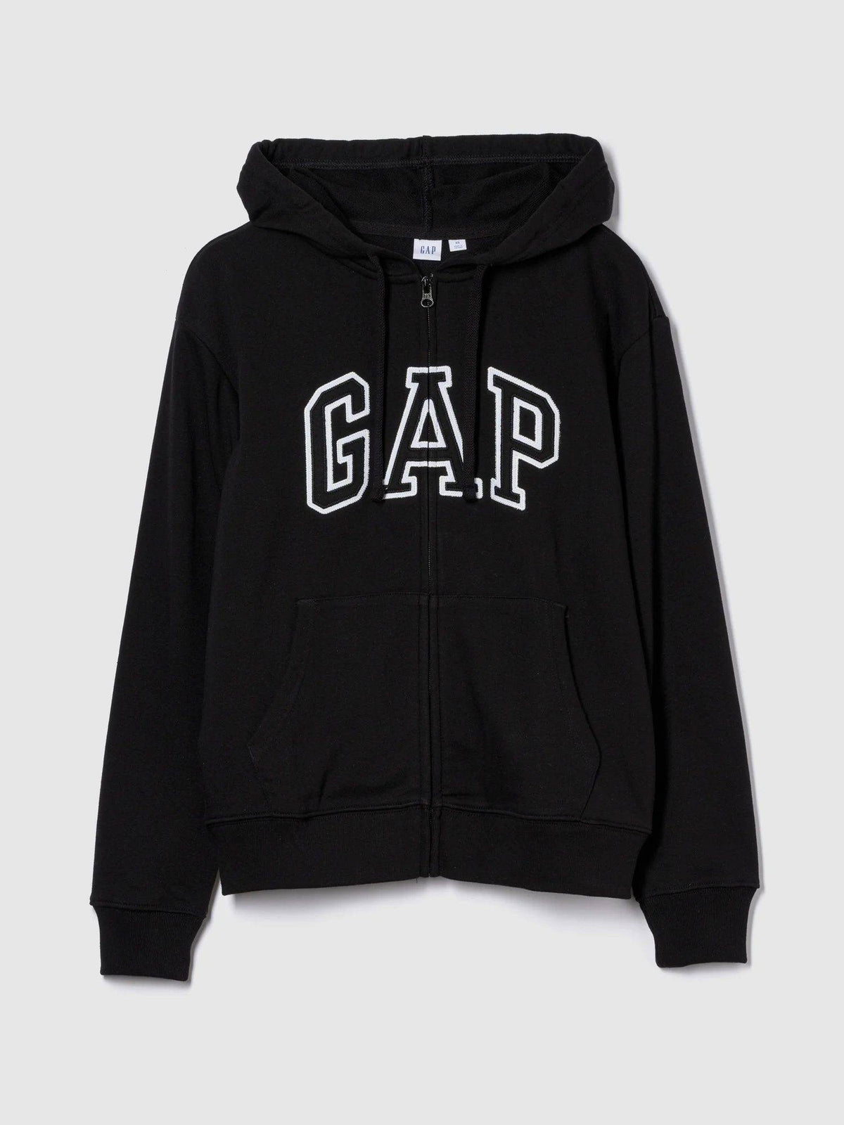 Black Women's Relaxed Fit Logo Zip-Front Hoodie | HD56 - view 1