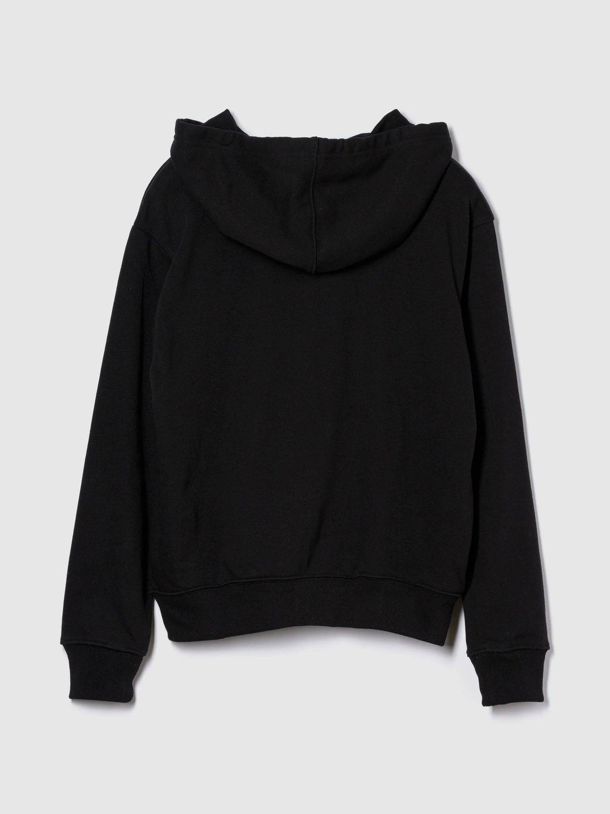 Black Women's Relaxed Fit Logo Zip-Front Hoodie | SS90 - view 2