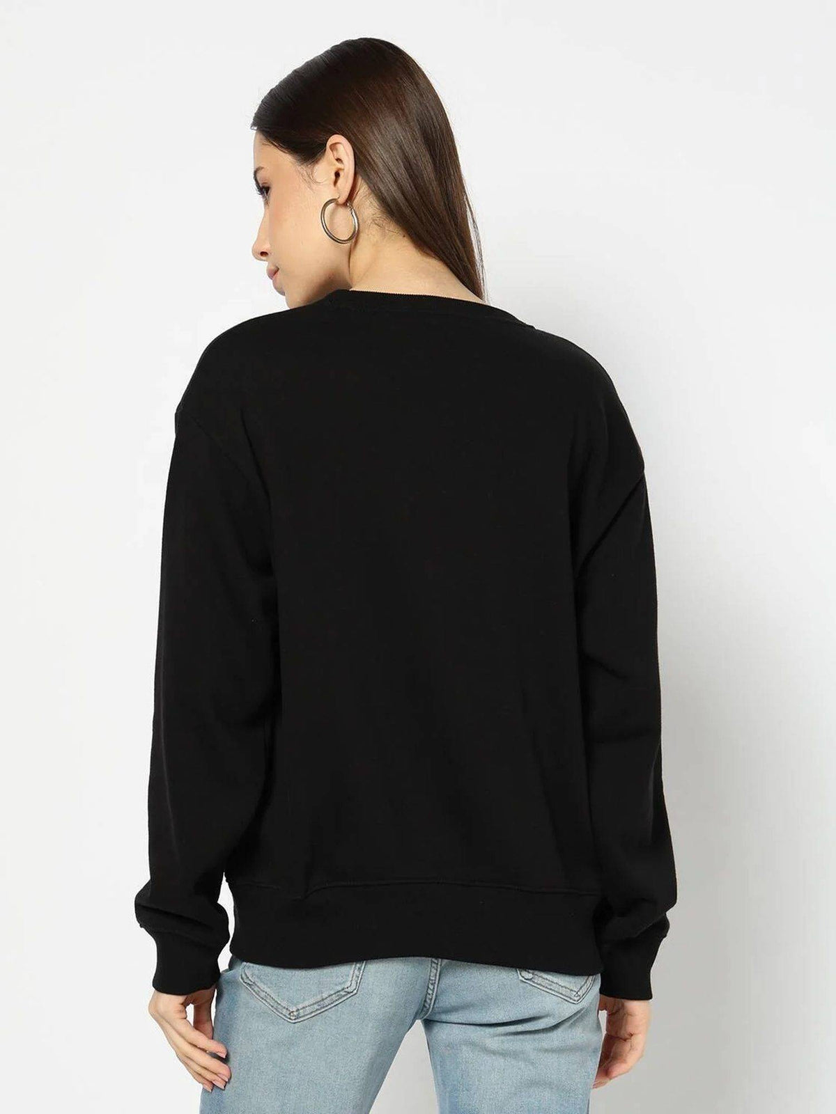 Black Women's Relaxed Fit Logo Sweatshirt | HD56 - view 2