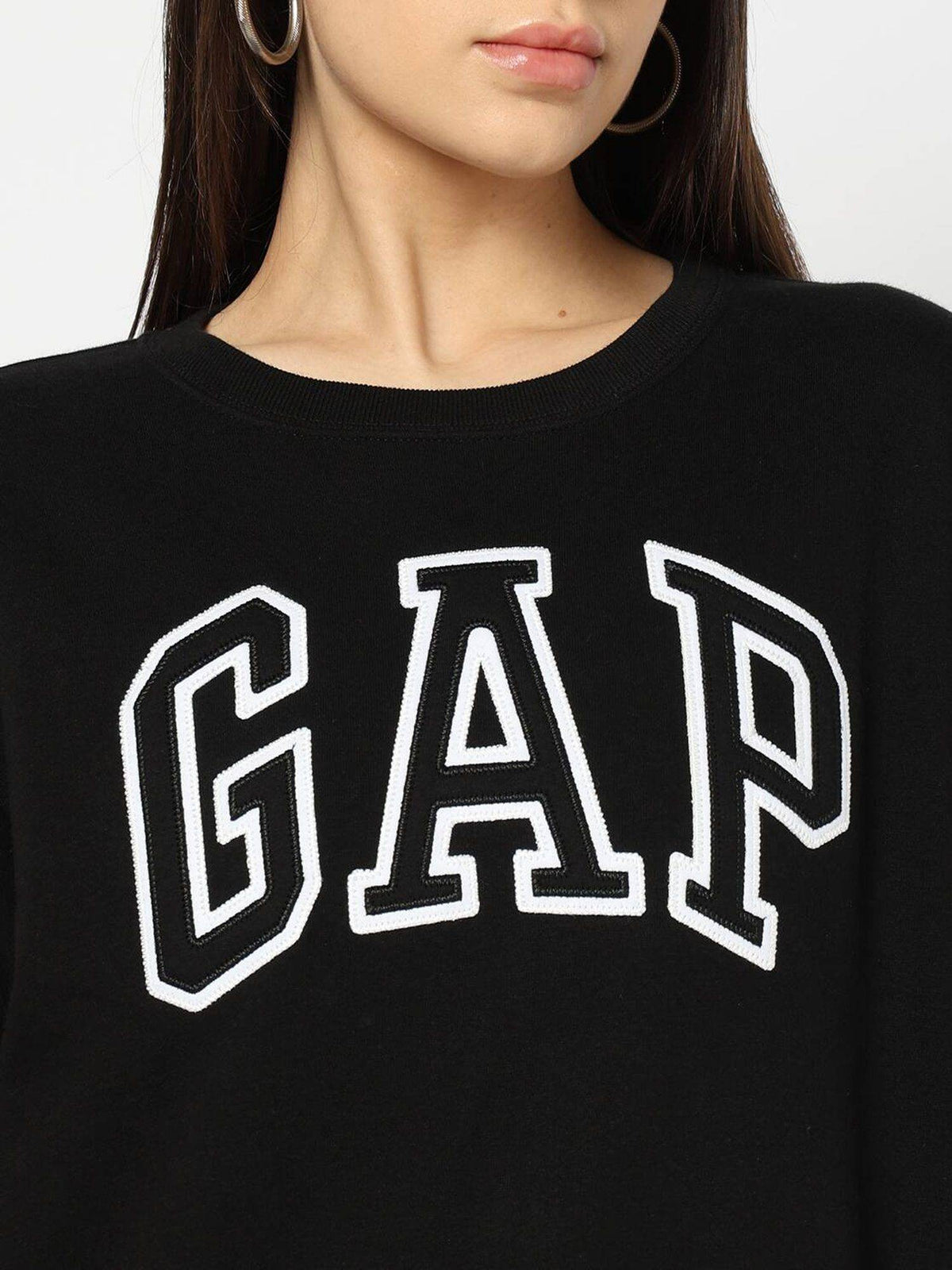 Black Women's Relaxed Fit Logo Sweatshirt | HD56 - view 4