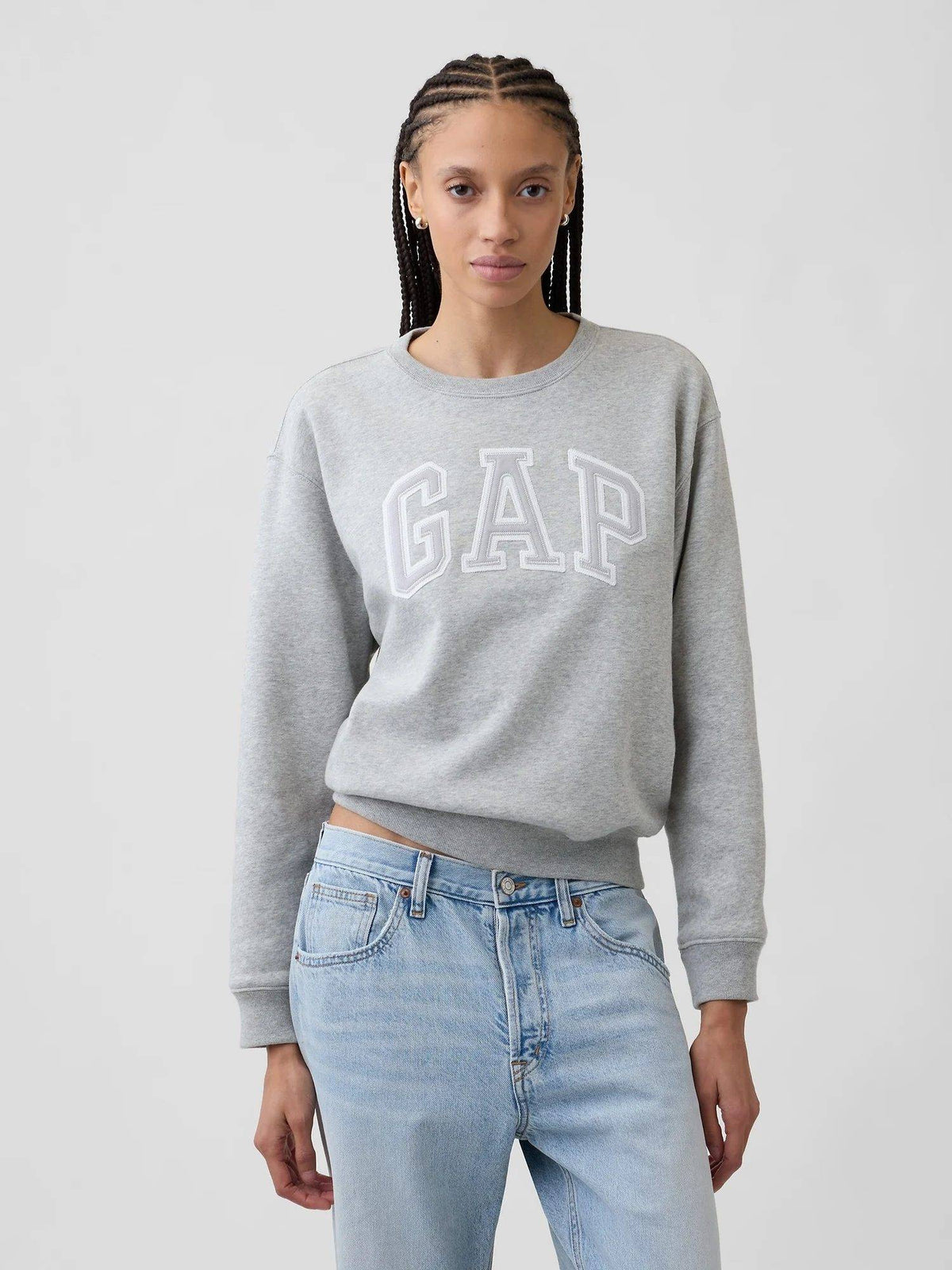 Black Women's Relaxed Fit Logo Sweatshirt | HD56 - view 8