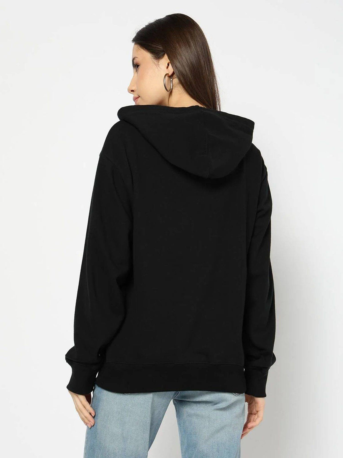 Black Women's Relaxed Fit Logo Hoodie | HD56 - view 2