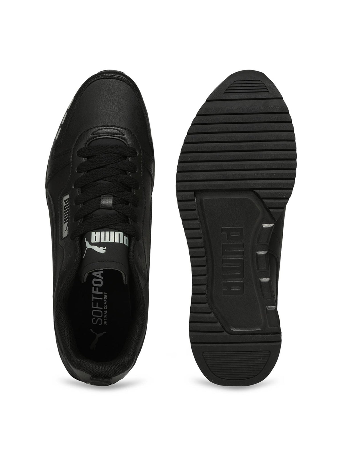 Black R78 Cushioned Platform Sneakers | SN09 - view 4