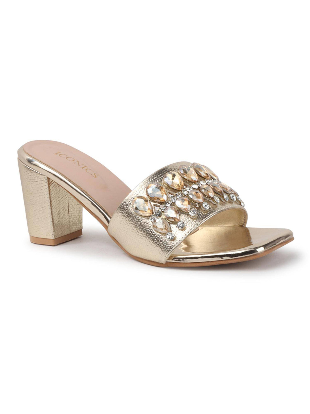 Women's Strappy Sandal Heels With Embellishments | H78 - view 3