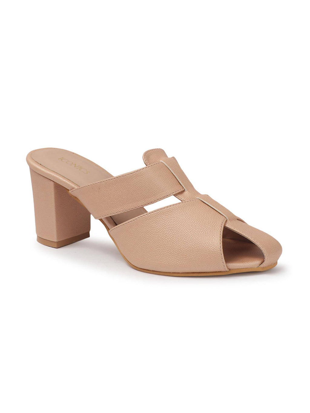Women's Comfortable Style Woven Strap Block Heel | H78 - view 3