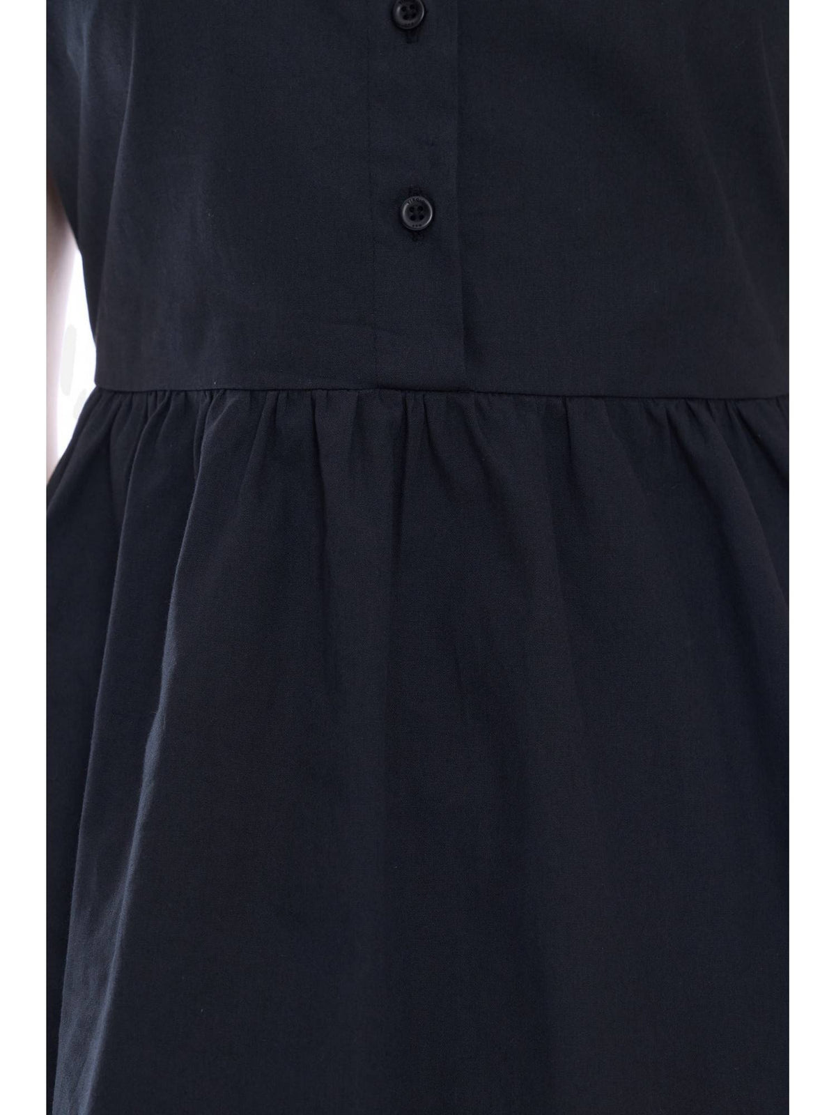 Navy Blue Collared Peplum Regular Casual Top | pt51 - view 7