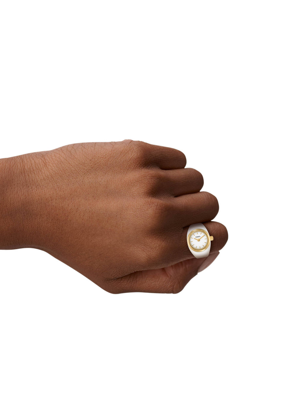 Black Quartz Analog Watch Ring (Es5413) | W92 - view 7