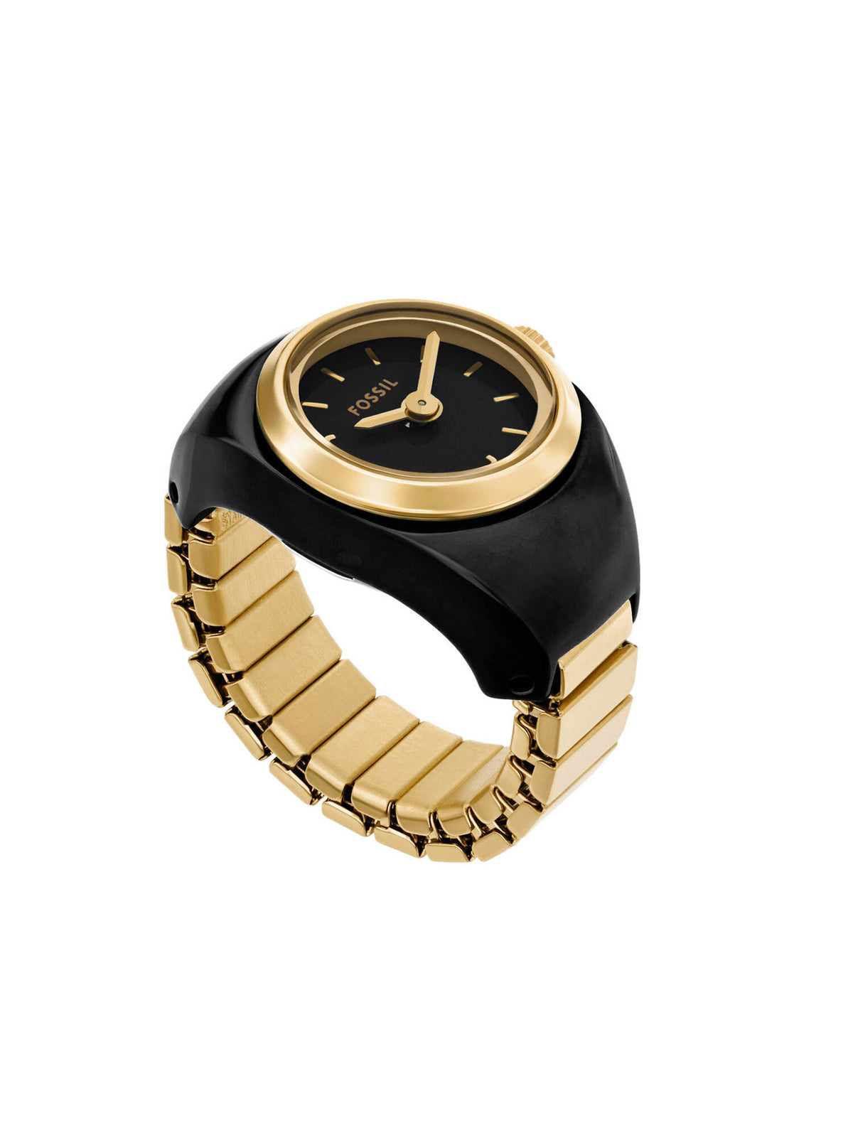 Black Quartz Analog Watch Ring (Es5413) | W92 - view 4