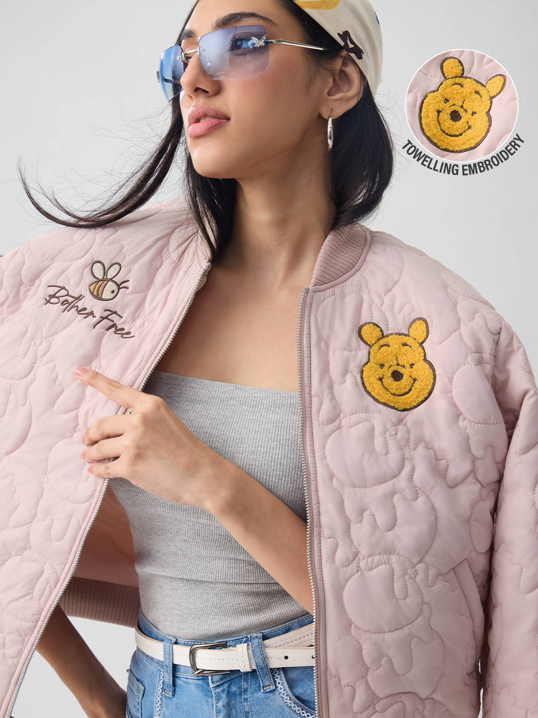 Official Disney Bother Free Women Bomber Jacket | JC78 - view 3