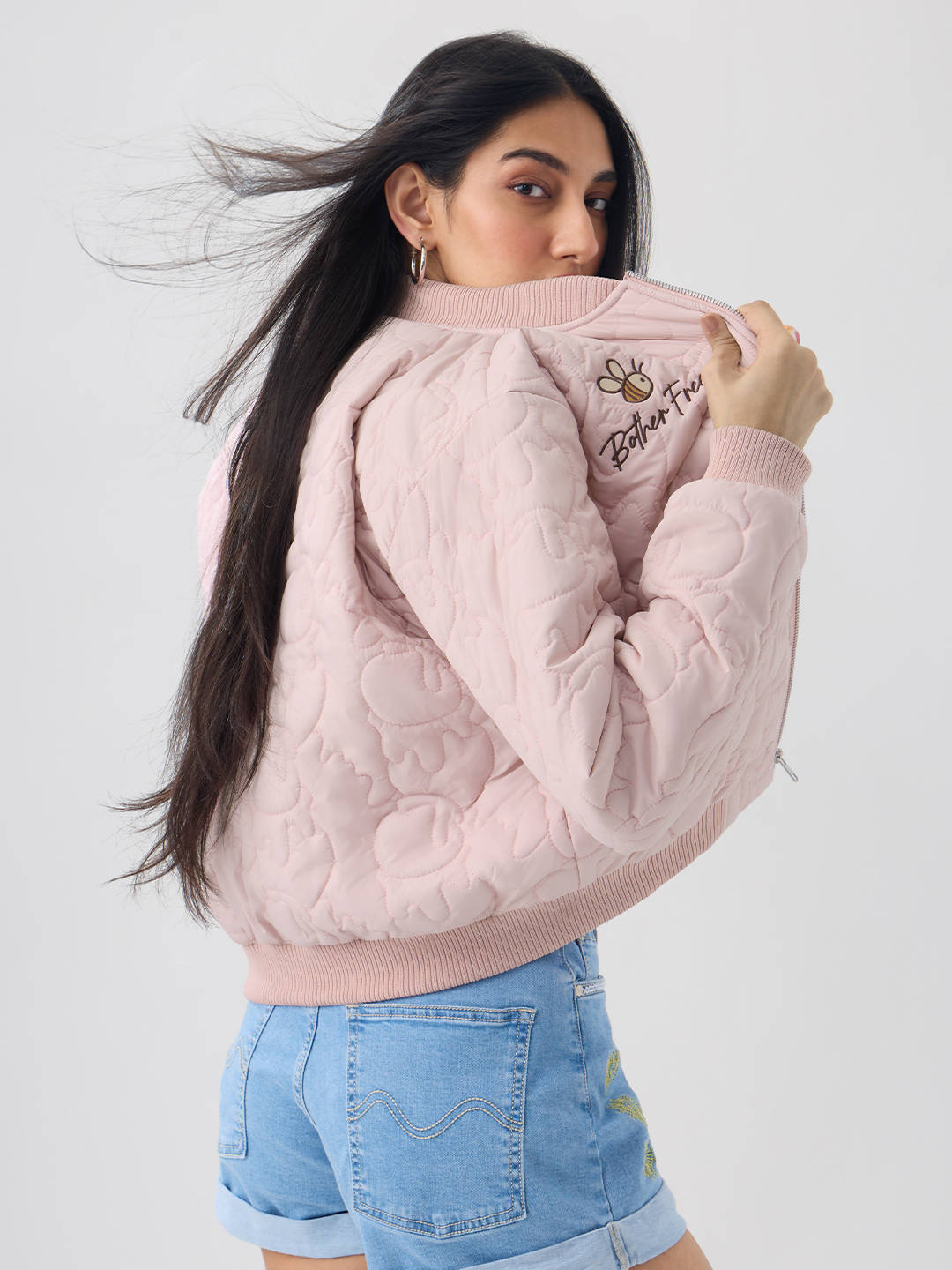 Official Disney Bother Free Women Bomber Jacket | JC78 - view 4