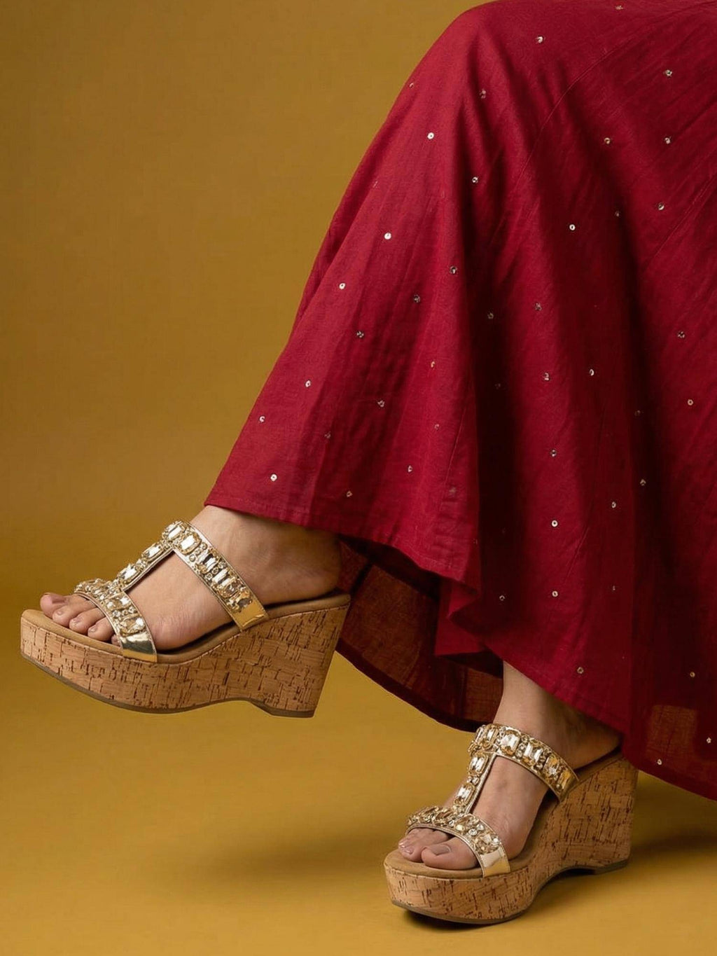 Heels Gold Wedges | H78 - view 6