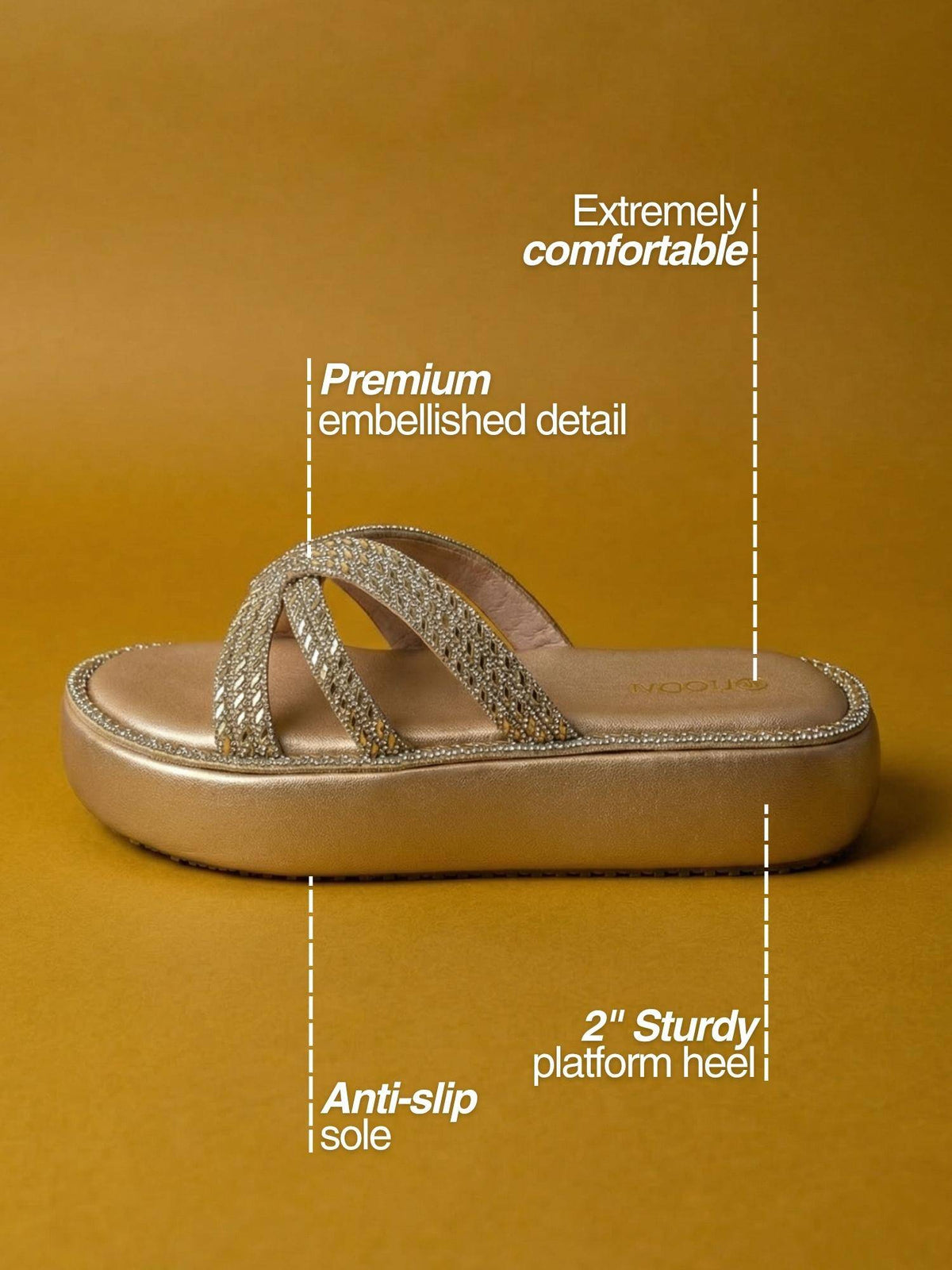 Heels Rose Gold Sandals | SD89 - view 13