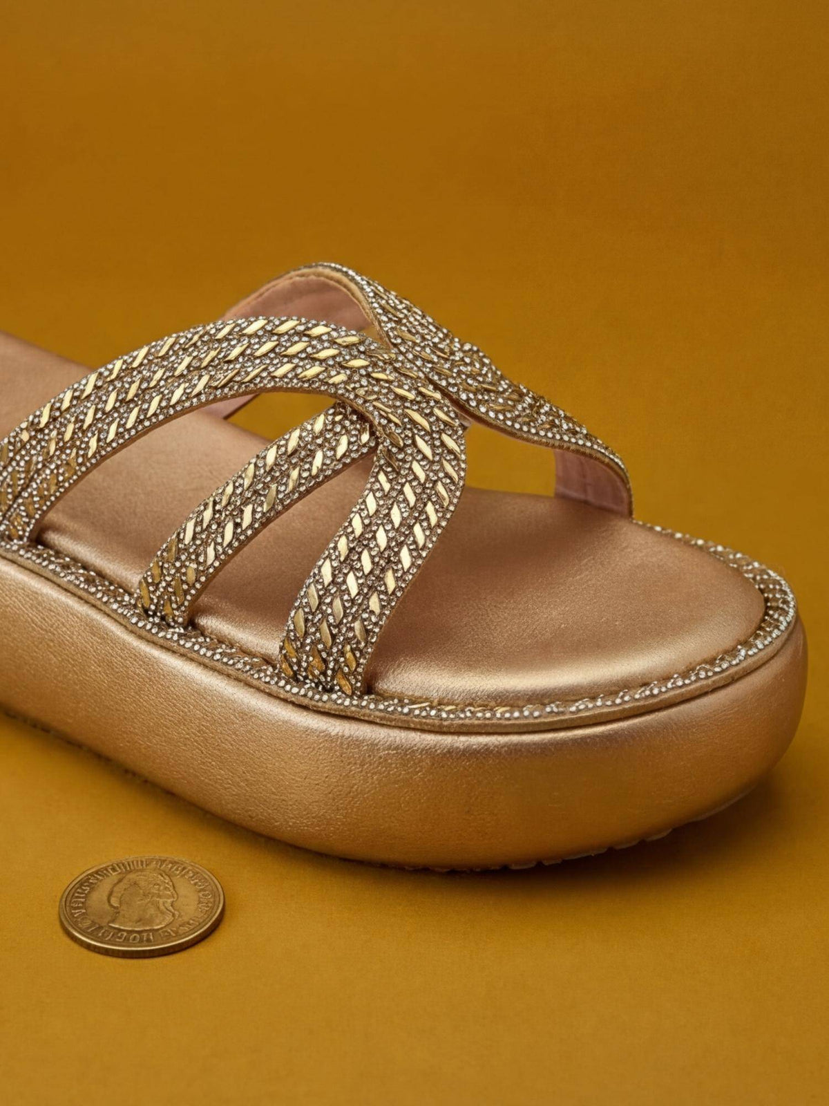 Heels Rose Gold Sandals | SD89 - view 15