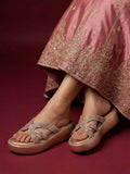 Heels Rose Gold Sandals | SD89 - view 1