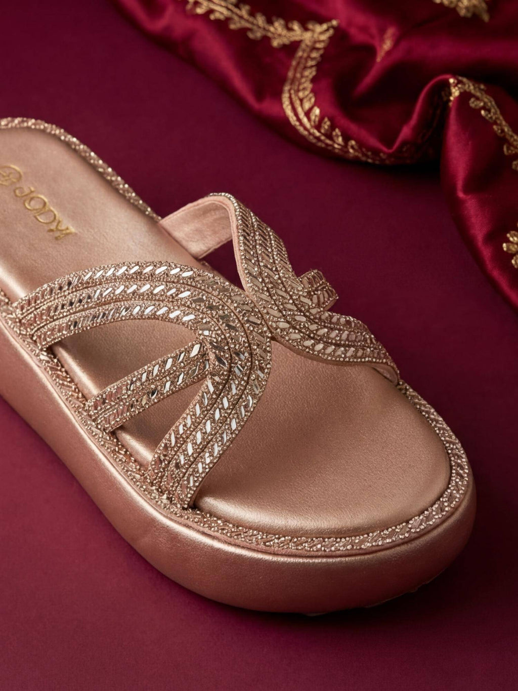 Heels Rose Gold Sandals | SD89 - view 2