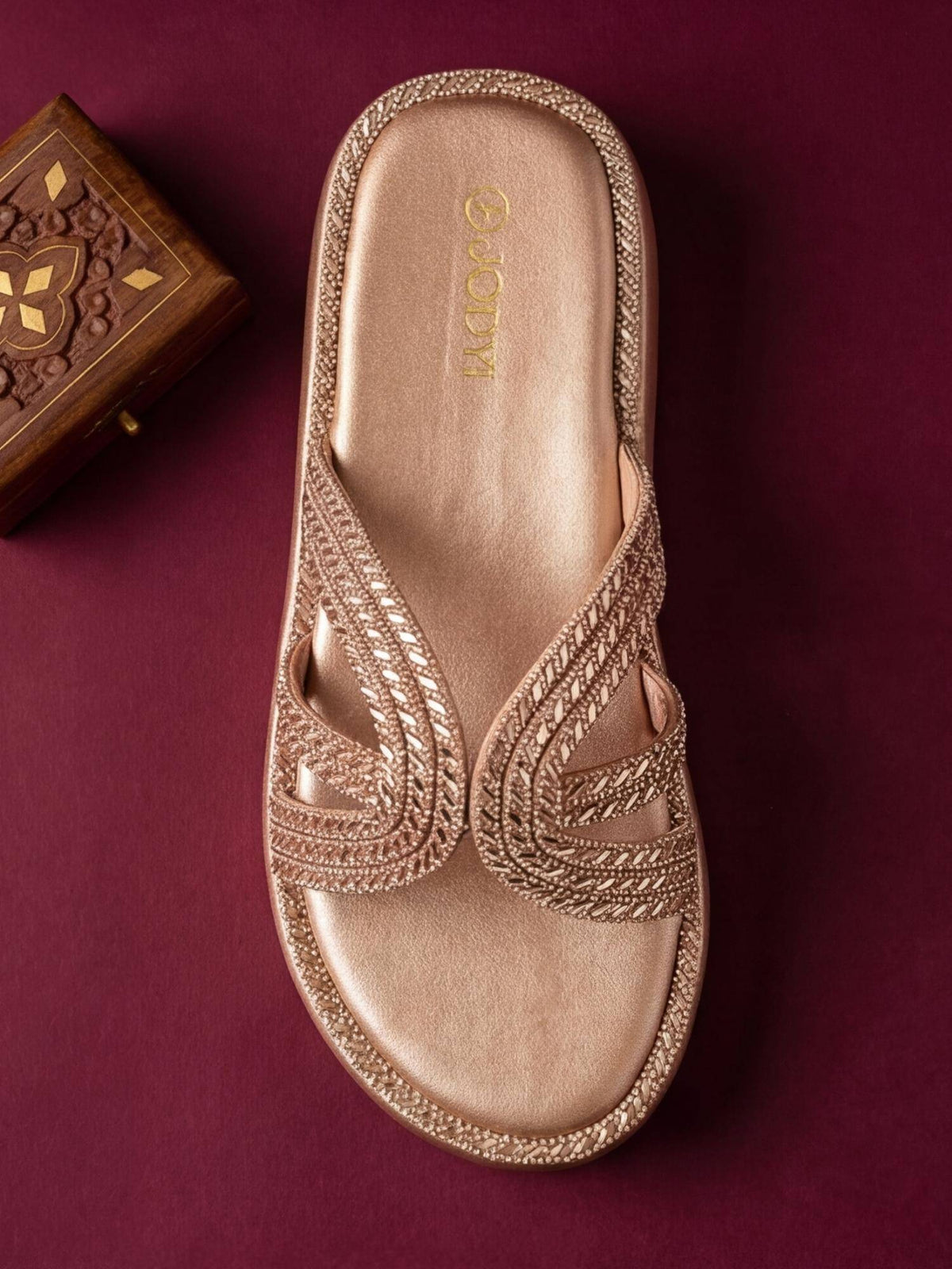 Heels Rose Gold Sandals | SD89 - view 7