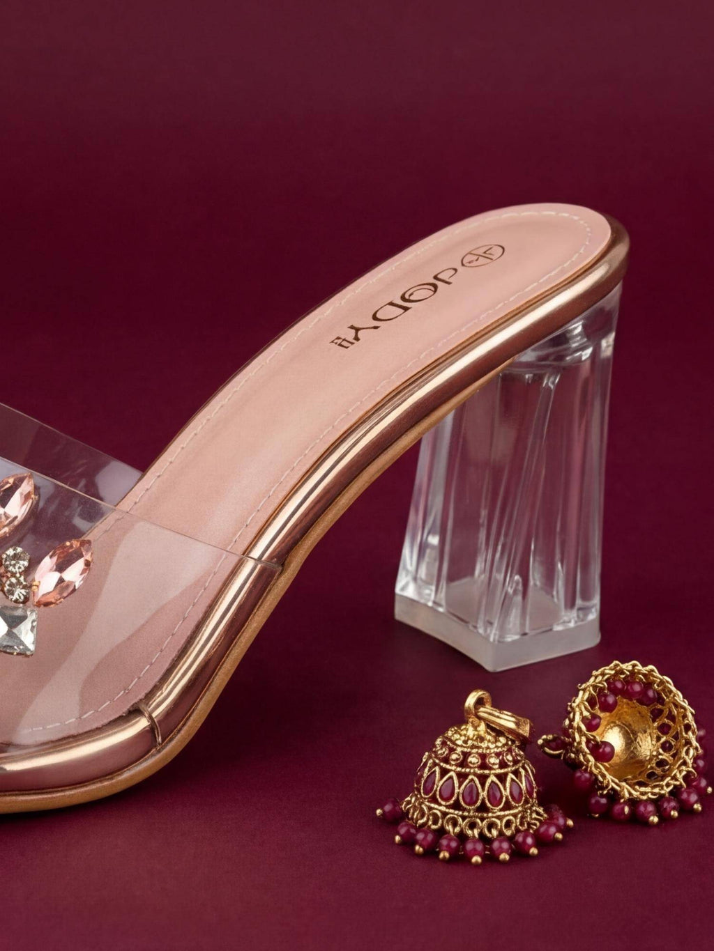 Heels Rose Gold Sandals | H78 - view 6