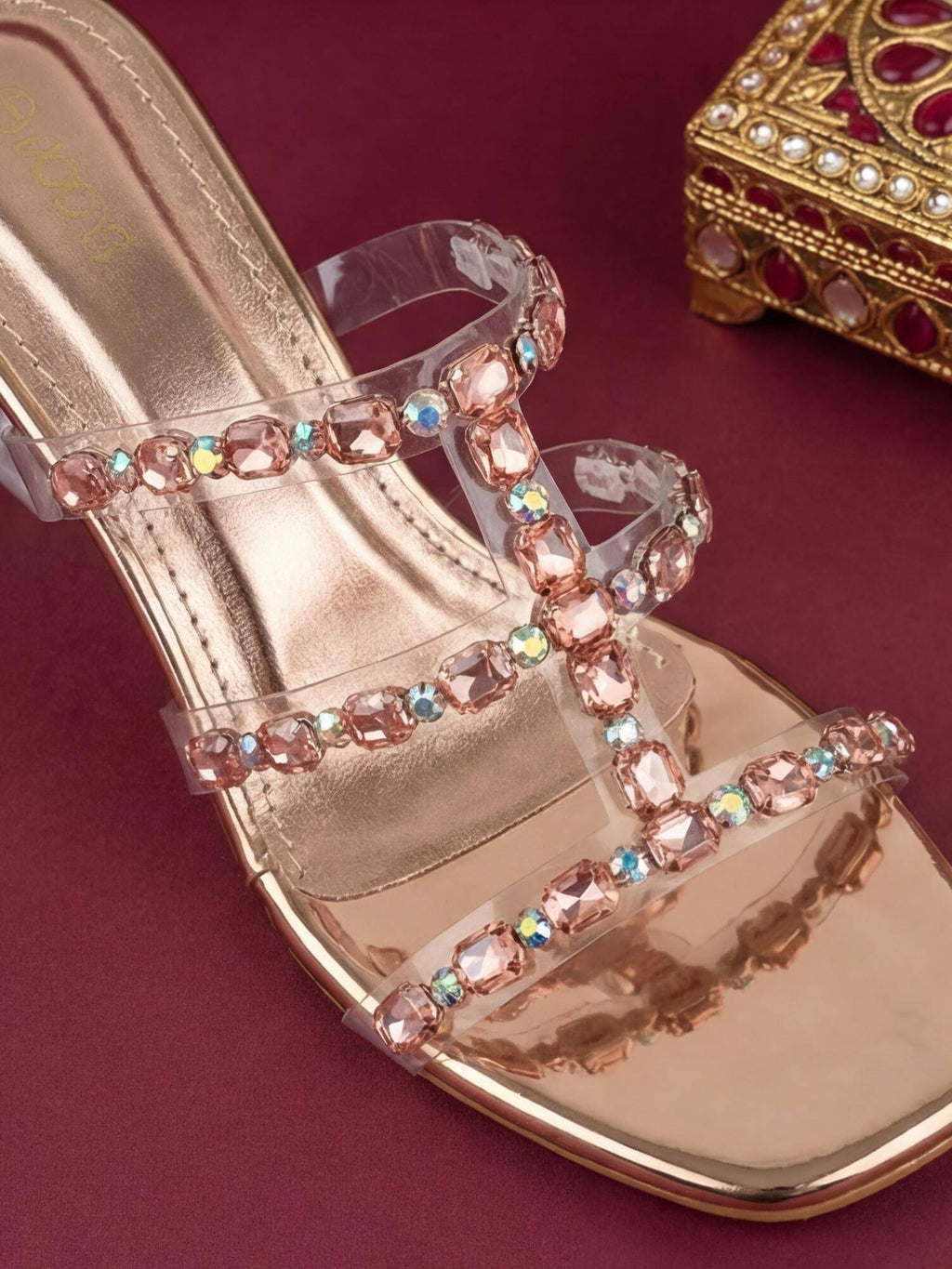 Heels Rose Gold Sandals | H78 - view 2