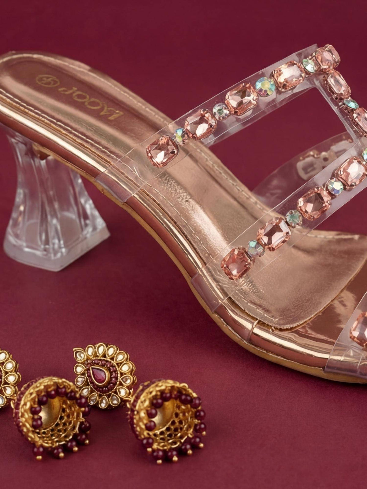 Heels Rose Gold Sandals | H78 - view 3