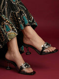 Heels Black Sandals | H78 - view 1