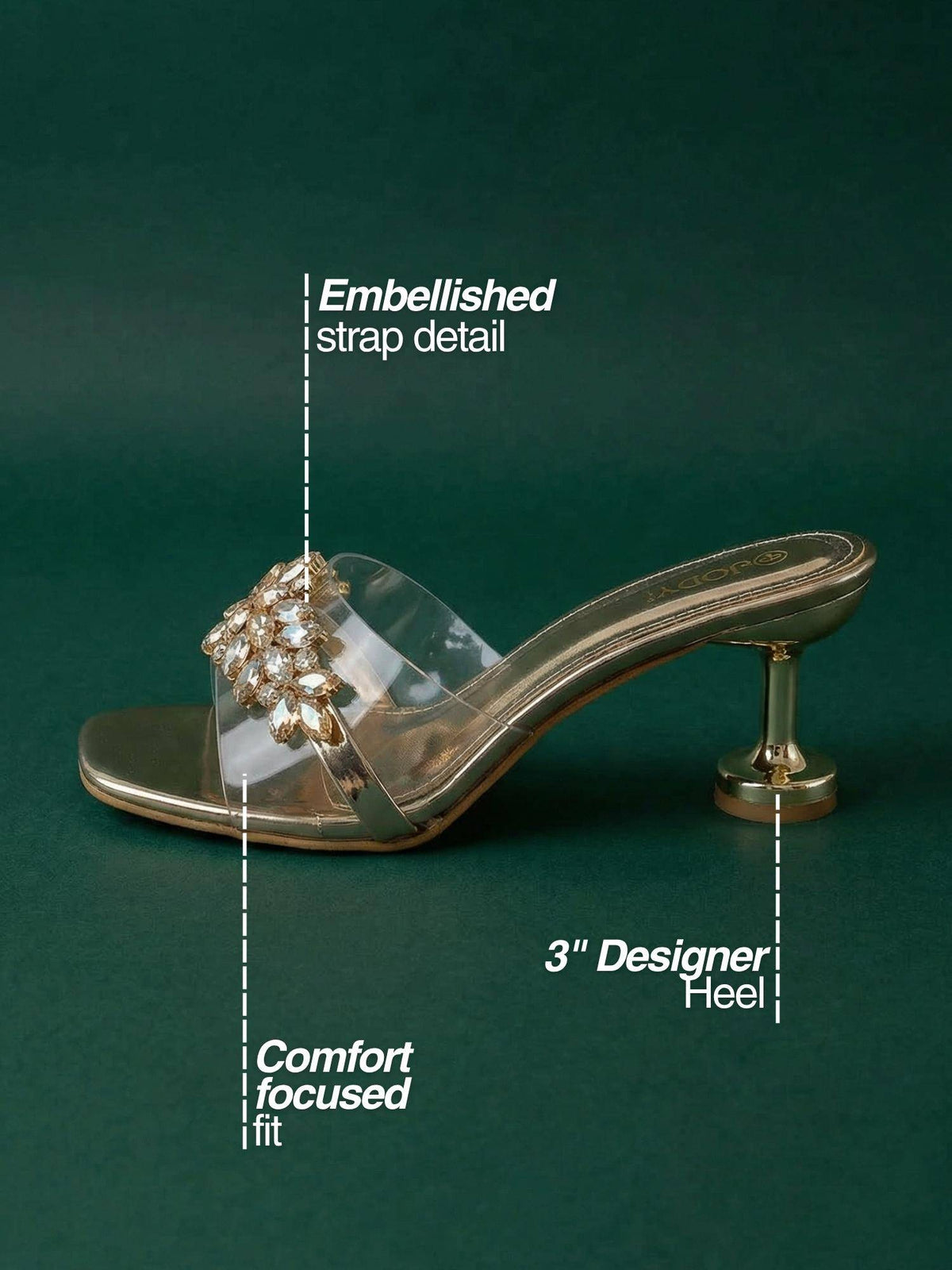 Heels Gold Sandals | H78 - view 4