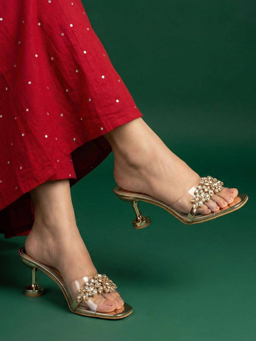 Heels Gold Sandals | H78 - view 6