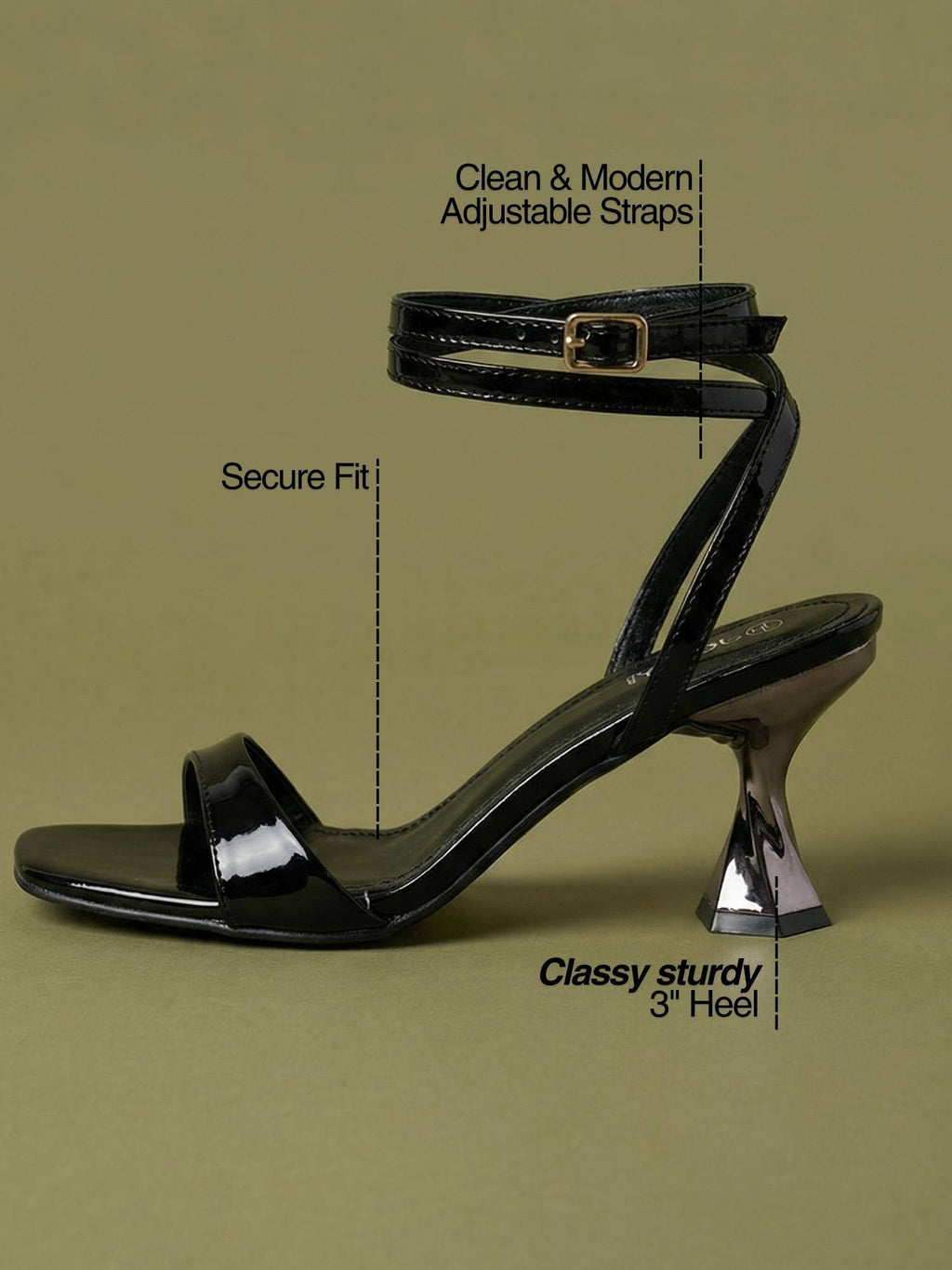Heels Black Sandals | H78 - view 4