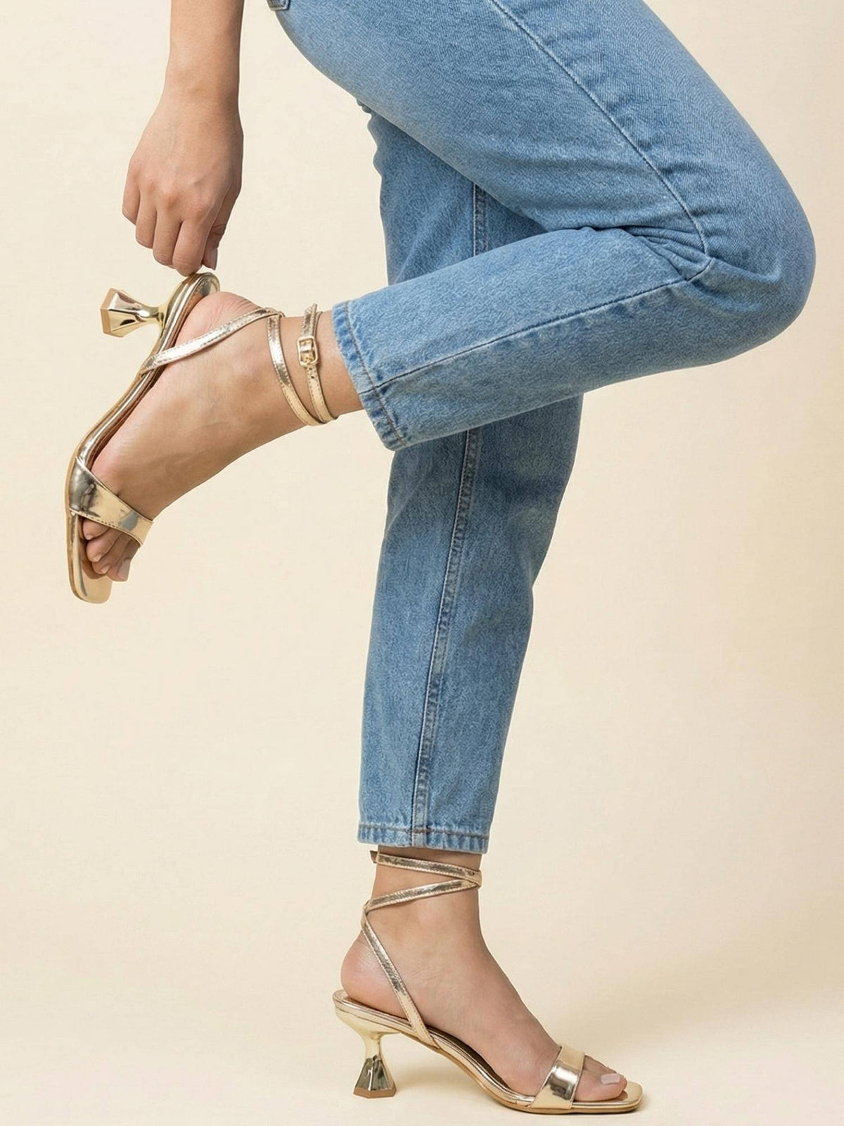 Heels Gold Sandals | H78 - view 5
