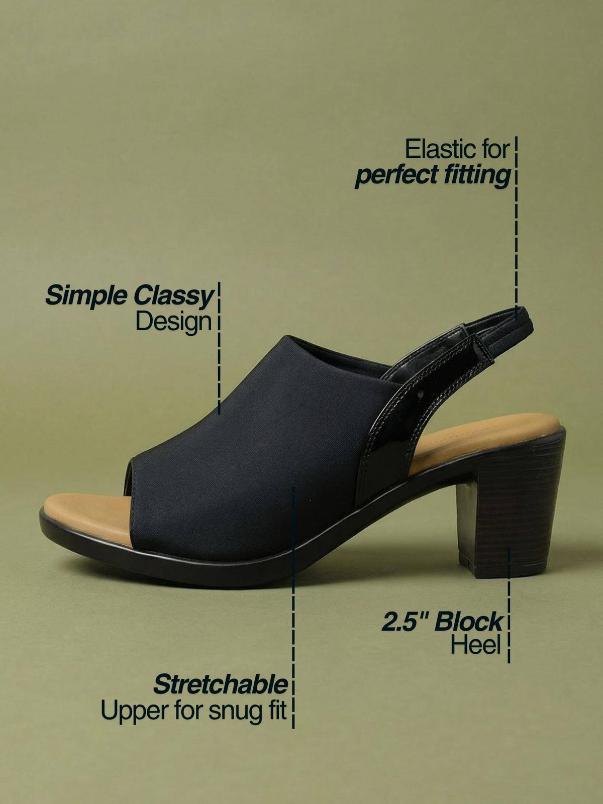 Heels Black Sandals | H78 - view 3