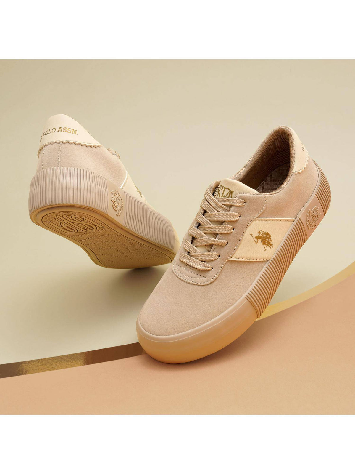 Cordela 3.0 Beige Chunky Sneaker Shoes | SN09 - view 1