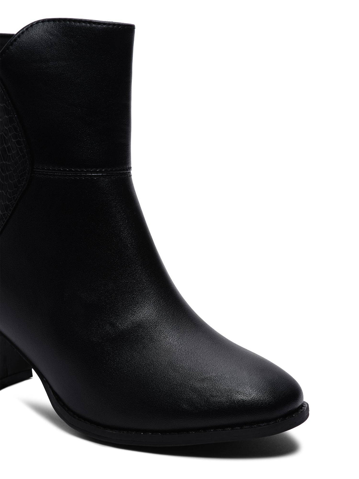 Maxine Black Mid Calf Casual Boots | BT61 - view 6