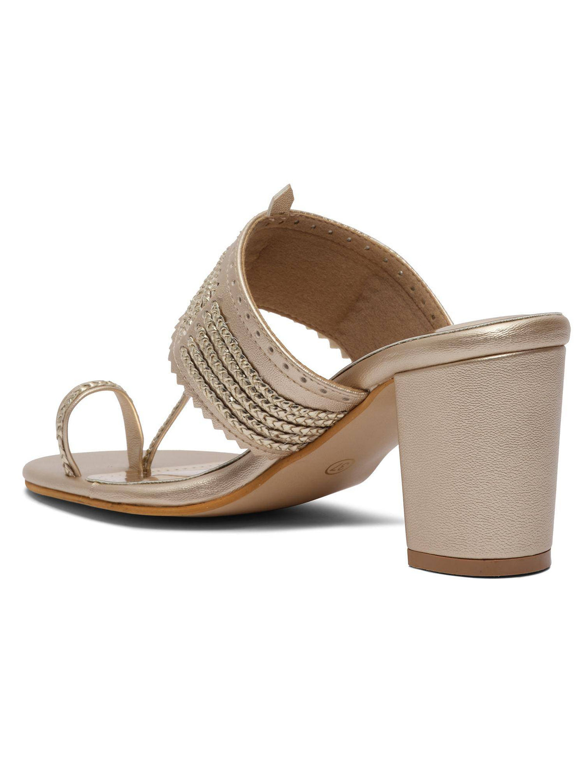 Niva Gold Kolhapuri Sandal Heels | H78 - view 4