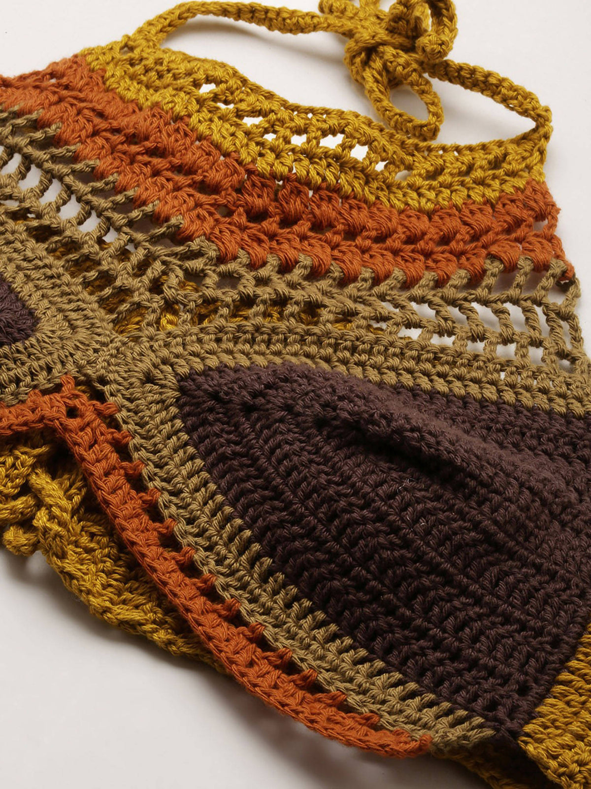 Cotton Halter Neck Bralette Crop Top - Multi Color | CT61 - view 2