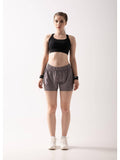 Blue Grey Solid Regular Fit High Rise Running Shorts - view 5