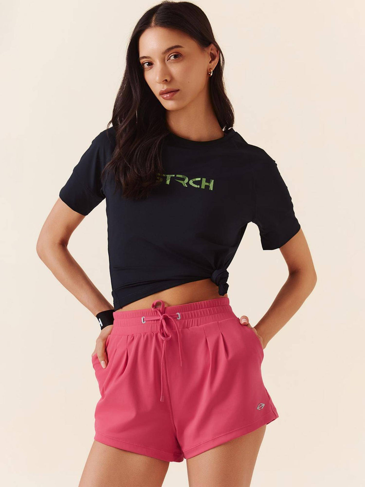 Dazzling Blue Solid Regular Fit High Rise Running Shorts - view 6