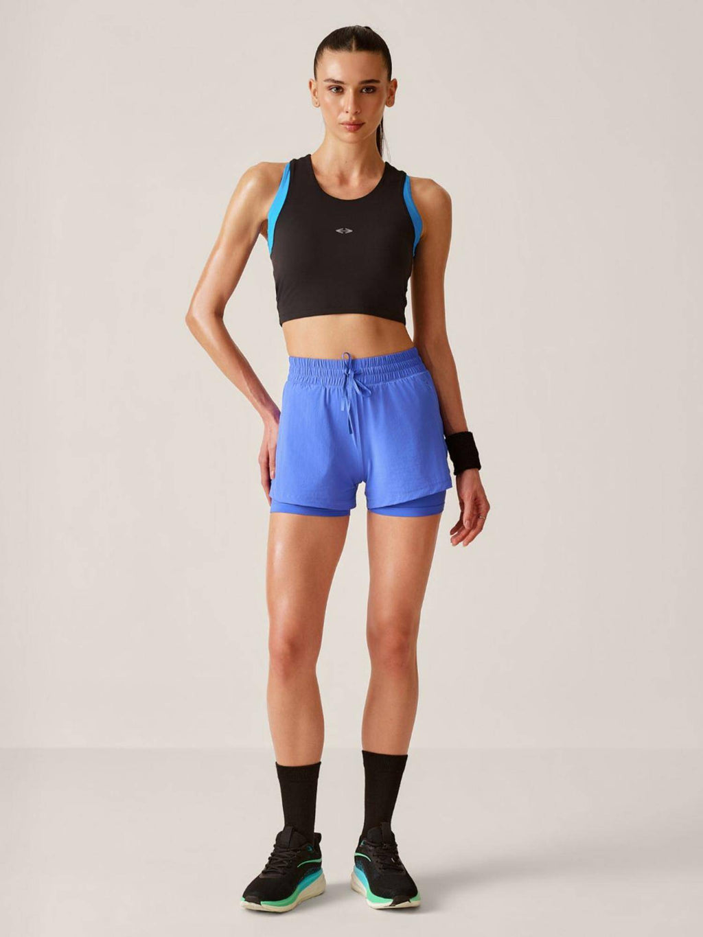 Pink Solid Regular Fit High Rise Running Shorts - view 10