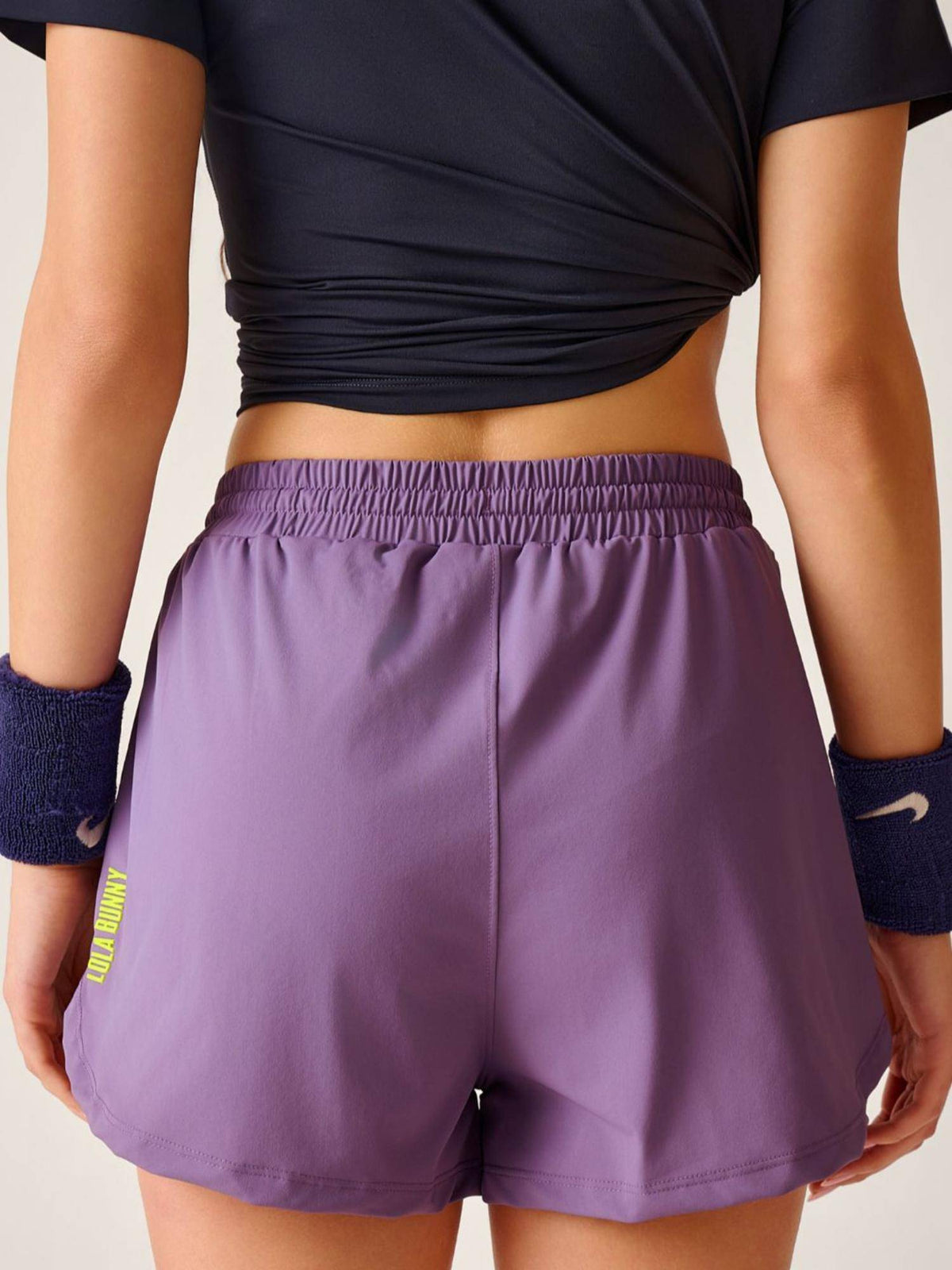 Dusty Orchid Solid Regular Fit High Rise Looney Tunes Running Shorts - view 5