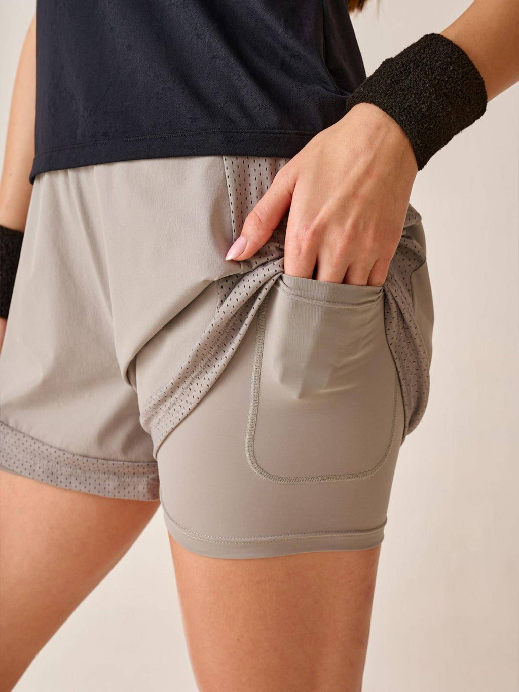 Neon Green Solid Regular Fit High Rise Running Shorts - view 14