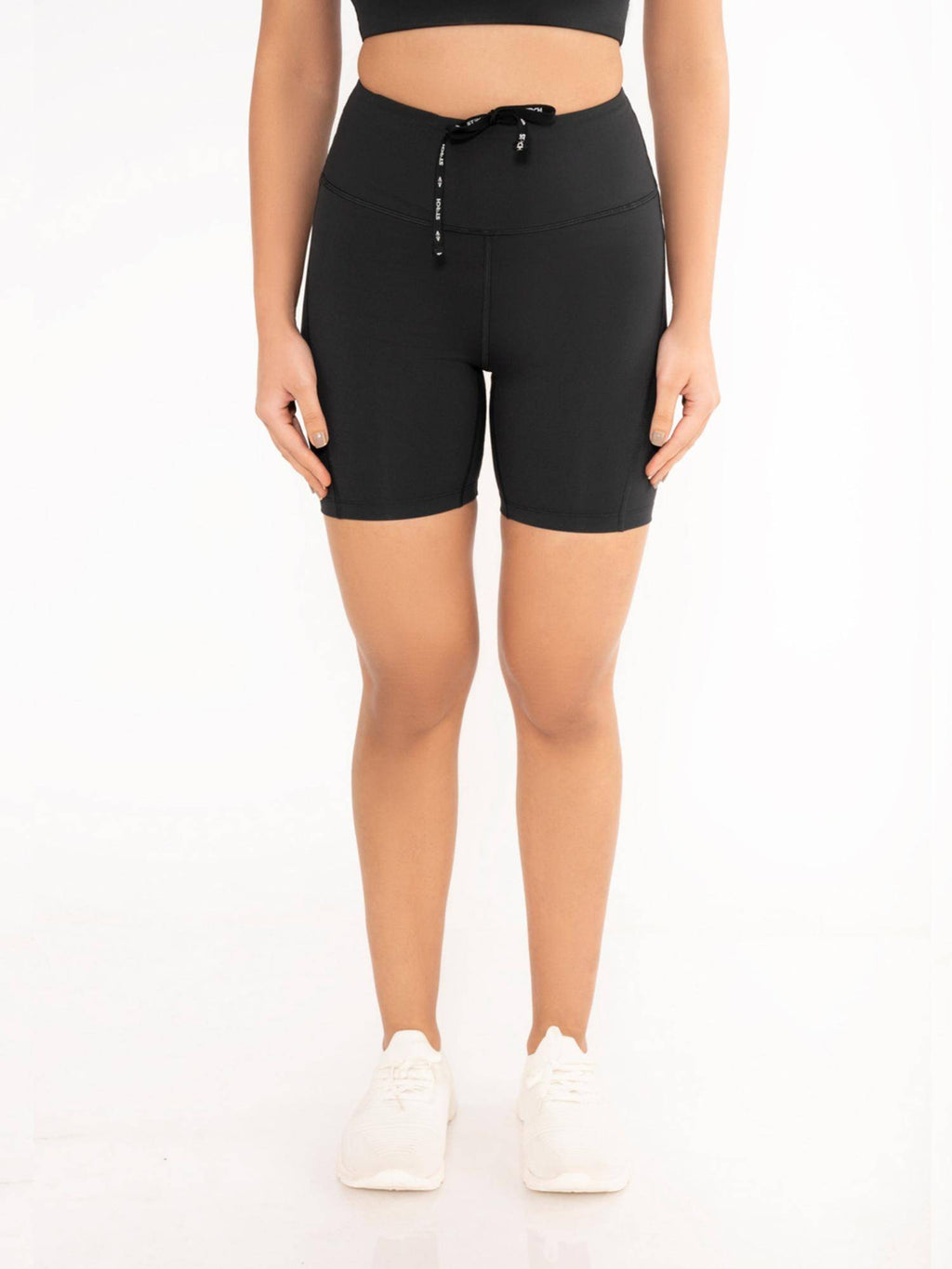 Grey Solid Slim Fit High Rise Shorts - view 8