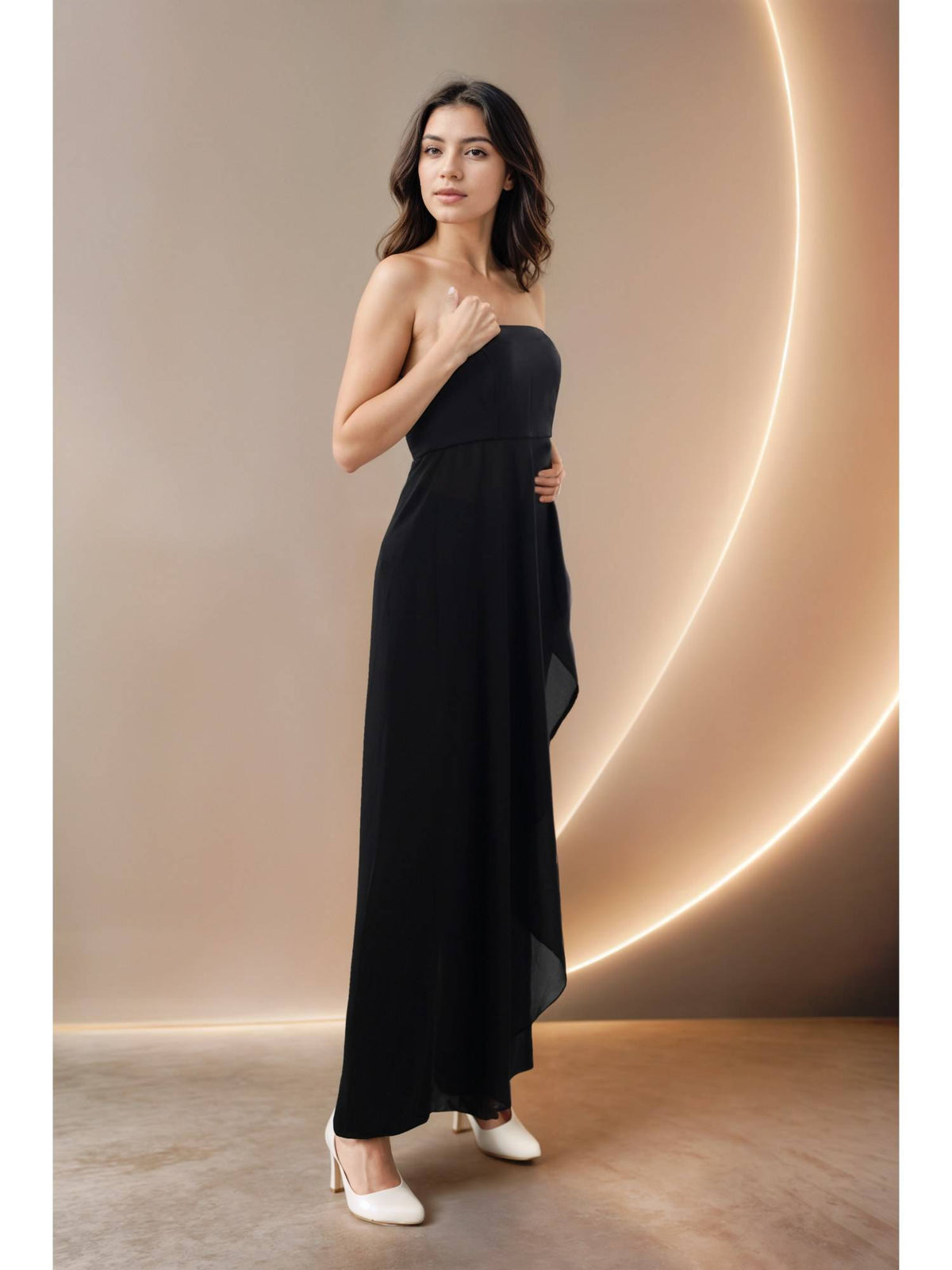 Black Aseem Luxe Tube Top | TT90 - view 1