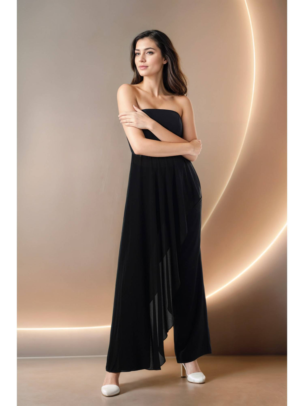 Black Aseem Luxe Tube Top | TT90 - view 2