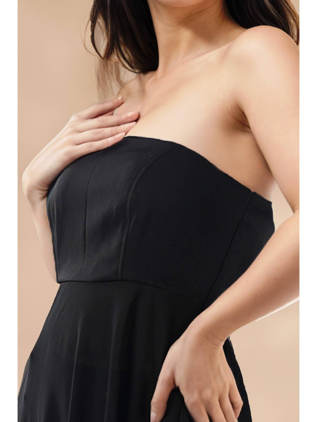 Black Aseem Luxe Tube Top | TT90 - view 4