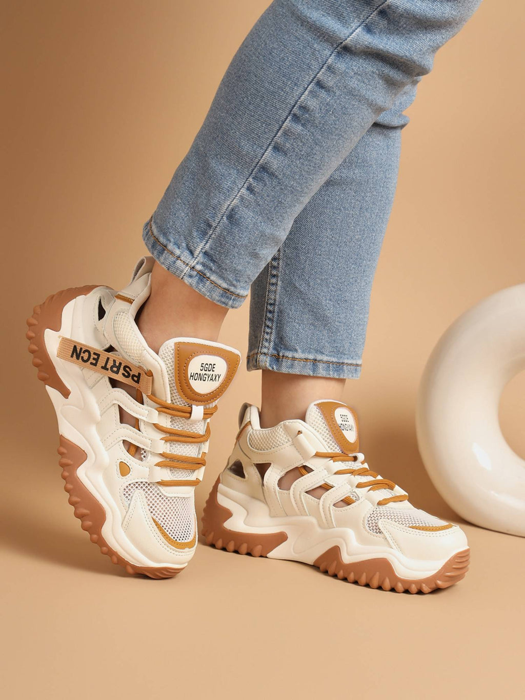 Brown Solid Casual Sneakers | SN09 - view 1