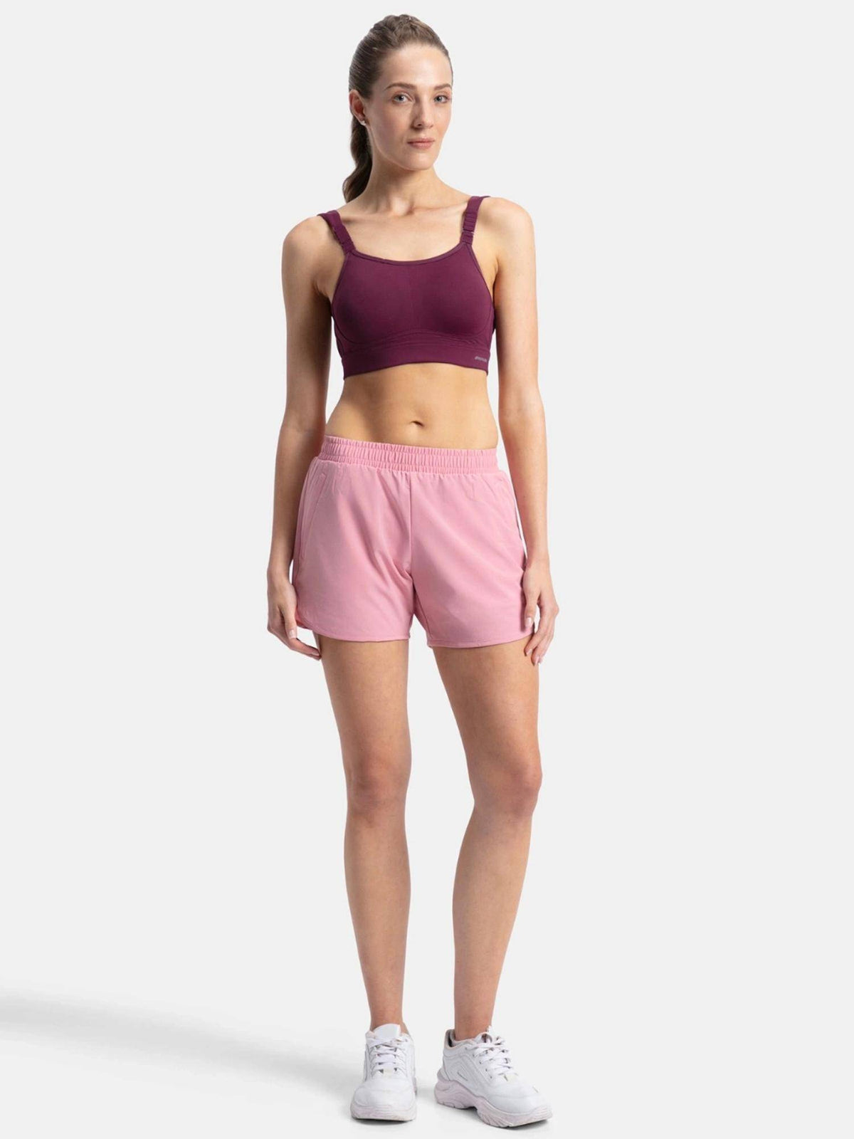 MW72 Women Microfiber Elastane Active Wear Shorts - Rose - view 4