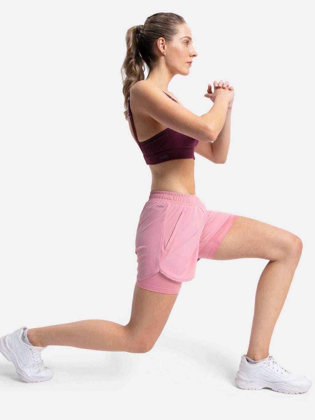 MW72 Women Microfiber Elastane Active Wear Shorts - Rose - view 6