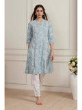 Blue Floral Kurta | KDG - view 1