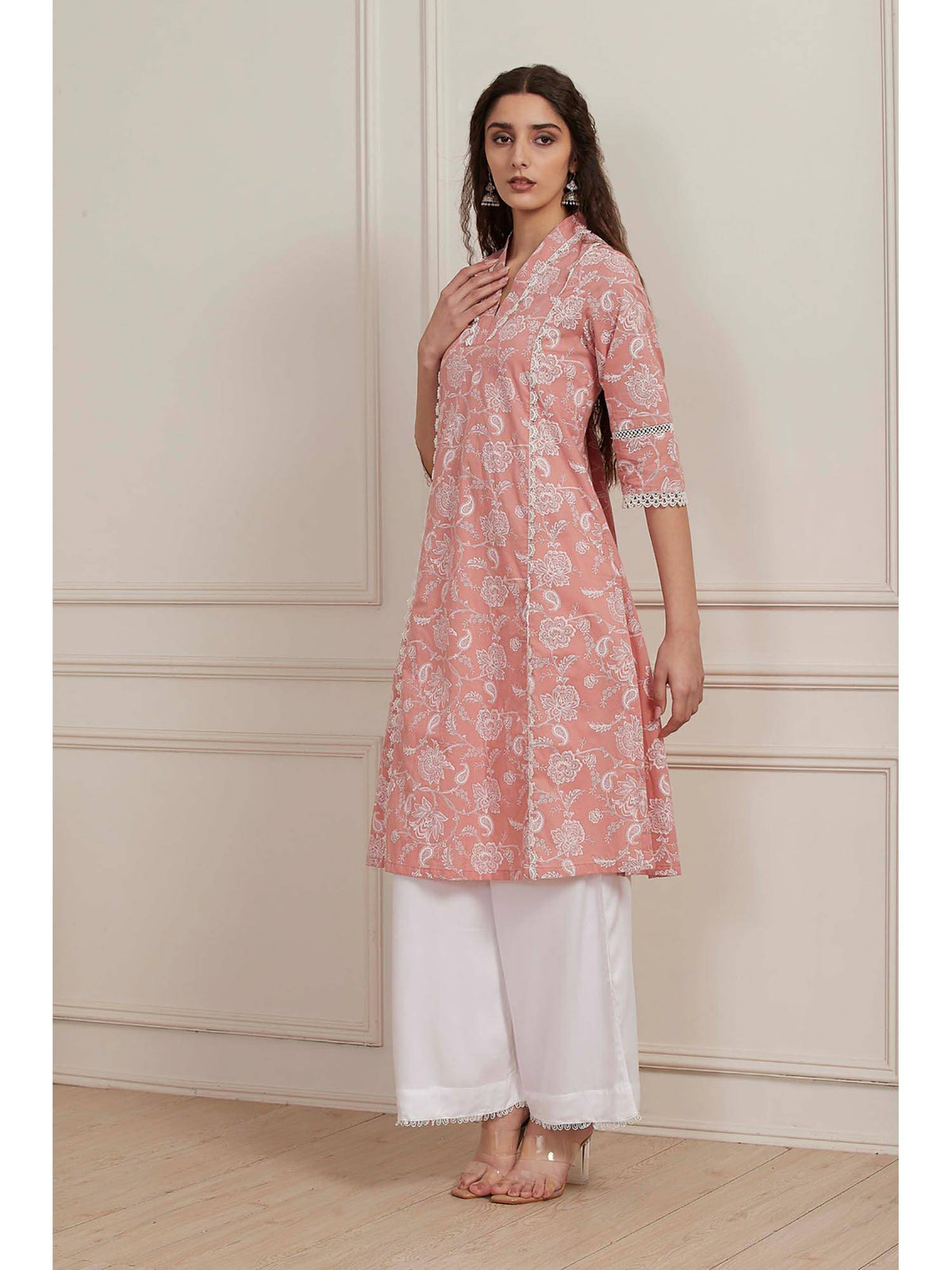 Blue Floral Kurta | KDG - view 9
